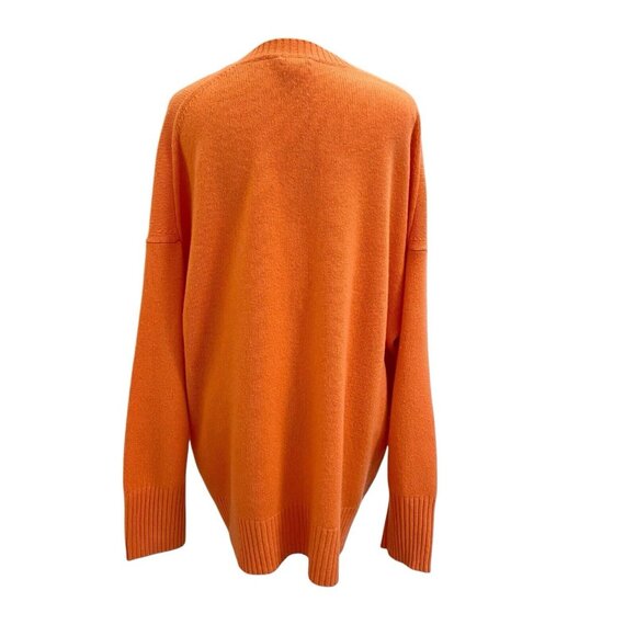 COS 100% Cashmere Relaxed Oversized Knit Sweater Coral Orange size Large - Picture 4 of 7